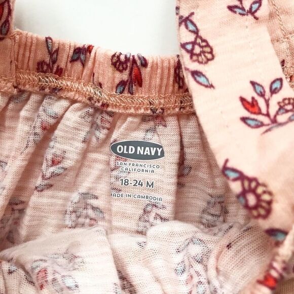 Old Navy cold shoulder floral print top EUC 18-24m - Picture 3 of 4